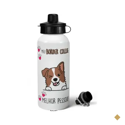 Garrafa Squeeze Mq - Meu Border Collie, Melhor Pessoa! M2