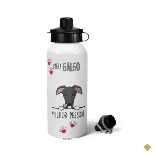 Garrafa Squeeze Mq - Meu Galgo, Melhor Pessoa! M2
