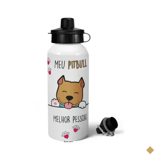Garrafa Squeeze Mq - Meu Pitbull, Melhor Pessoa!