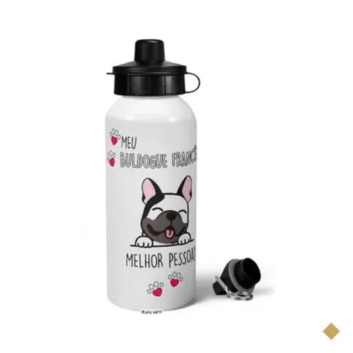 Garrafa Squeeze Mq - Meu Buldogue Francês, Melhor Pessoa!