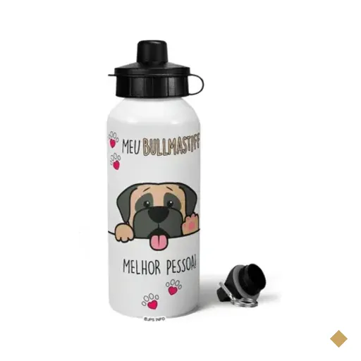 Garrafa Squeeze Mq - Meu Bullmastiff, Melhor Pessoa!