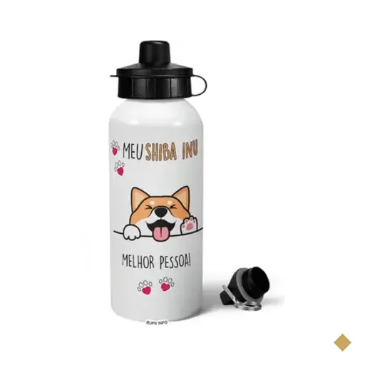 Garrafa Squeeze Mq - Meu Shiba Inu, Melhor Pessoa!