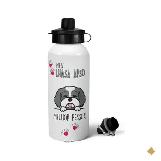 Garrafa Squeeze Mq - Meu Lhasa Apso, Melhor Pessoa!
