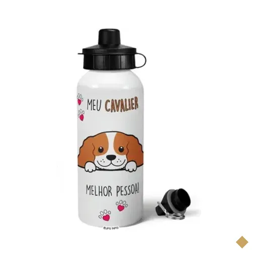 Garrafa Squeeze Mq - Meu Cavalier, Melhor Pessoa!