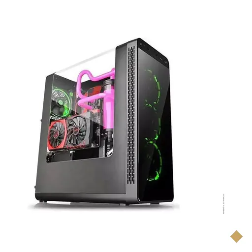 Gabinete Thermaltake View 27 Black com Janela LED Verde