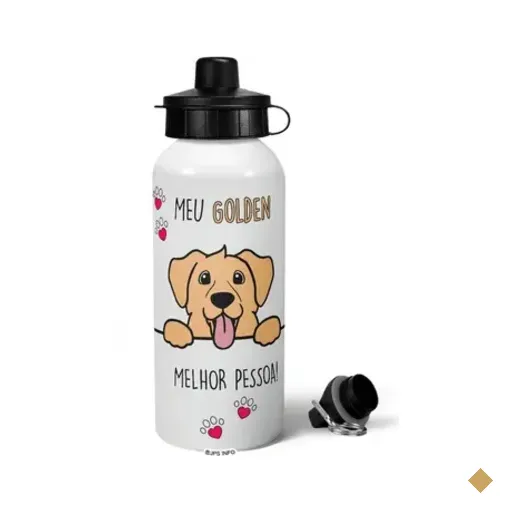 Garrafa Squeeze Mq - Meu Golden, Melhor Pessoa!