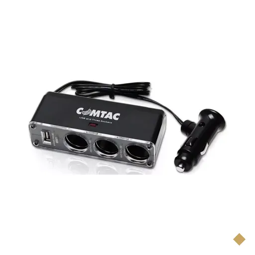 Multiplicador de Energia Veicular 12V + USB 5V - COMTAC