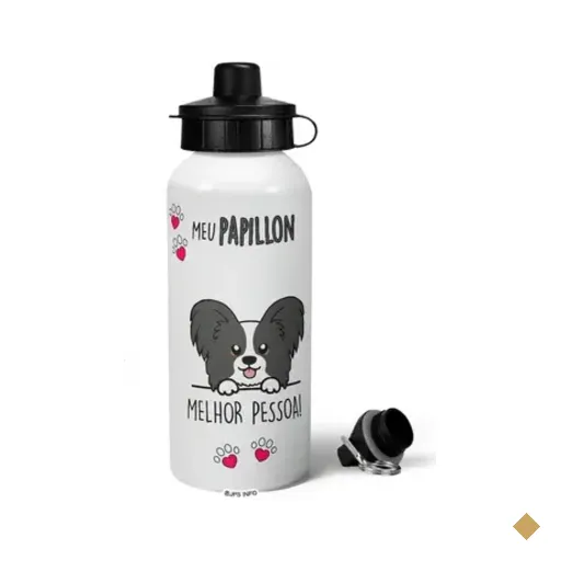 Garrafa Squeeze Mq - Meu Papillon, Melhor Pessoa! M2