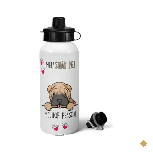 Garrafa Squeeze Mq - Meu Shar Pei, Melhor Pessoa!