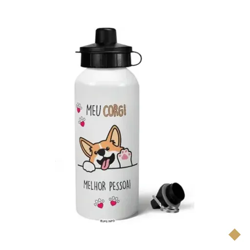 Garrafa Squeeze Mq - Meu Corgi, Melhor Pessoa!