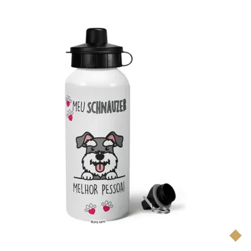 Garrafa Squeeze Mq - Meu Schnauzer, Melhor Pessoa!