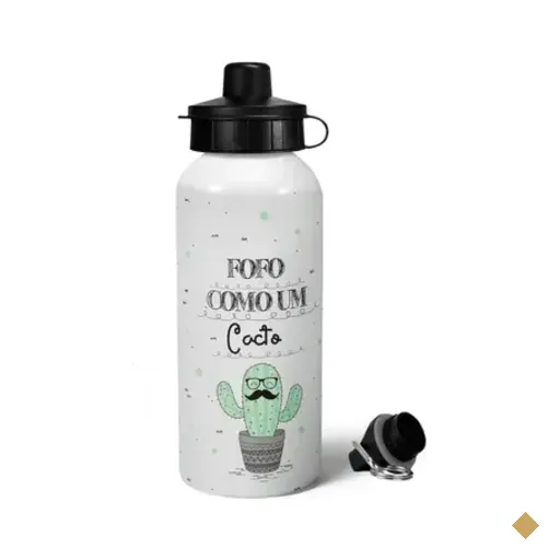 Garrafa Squeeze Mq Divertida - Fofo Como Um Cacto
