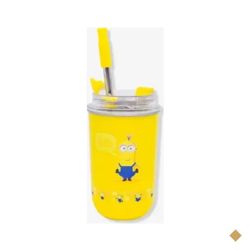 Copo Neo C/canudo 500ml Minions