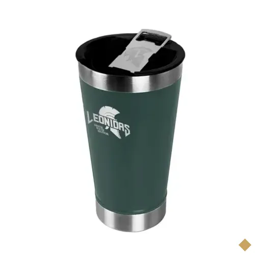 Copo Térmico Leonidas, 473ml, Quente Ou Frio, Metal, Verde