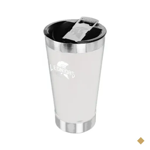 Copo Térmico Leonidas, 473ml, Quente Ou Frio, Metal, Branco