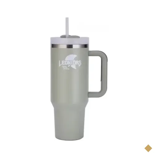 Copo Térmico Leônidas, 1180ml, Com Canudo, Quente Ou Frio, Metal, Verde, Ln-gl