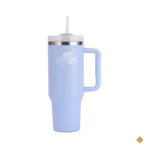 Copo Térmico Leonidas, 1180ml, Com Canudo, Quente Ou Frio, Metal, Azul Claro…