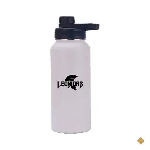 Garrafa Térmica Leonidas, 1l, 24h Frio E 12h Quente, Metal, Branco, Ln-bt