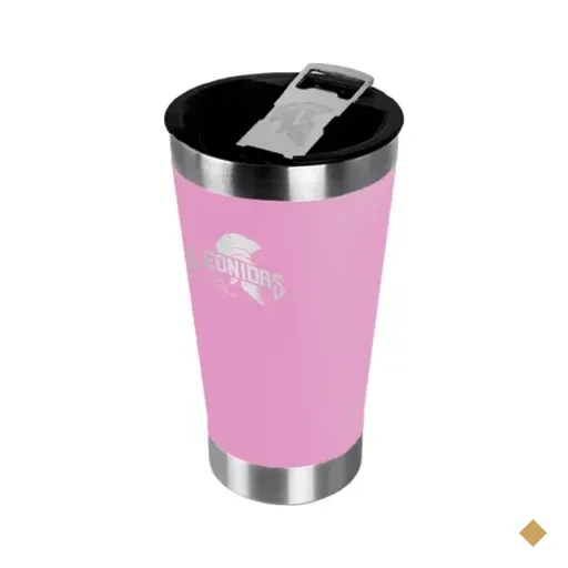 Copo Térmico Leonidas, 473ml, Quente Ou Frio, Metal, Rosa