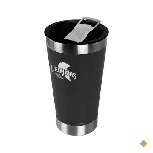 Copo Térmico Leonidas, 473ml, Quente Ou Frio, Metal, Preto
