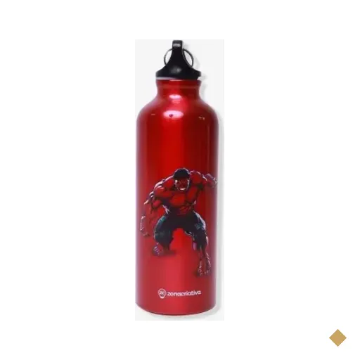 Garrafa De Aluminio 500ml C/mosquetao Red Hulk