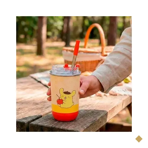 Copo Neo Nac C/canudo 300ml Pompompurin