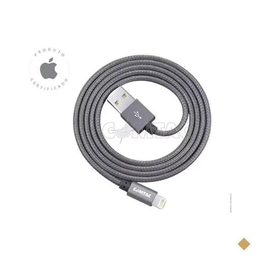 Comtac Cabo Lightning x USB 2.0 Certificado Apple 1m Cinza