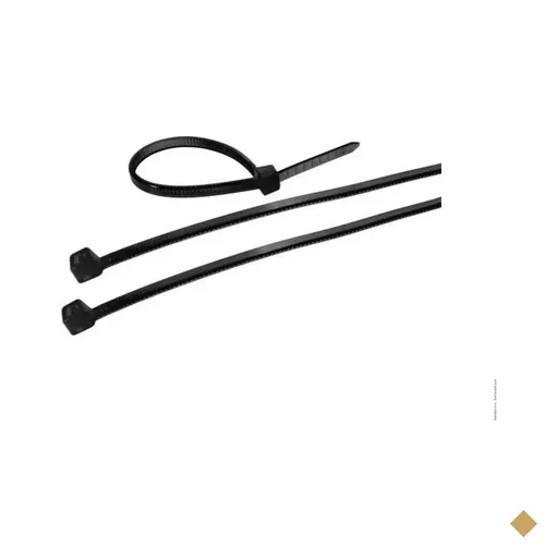 Abraçadeira de Nylon 100 Unidades Preta 200x2,5mm