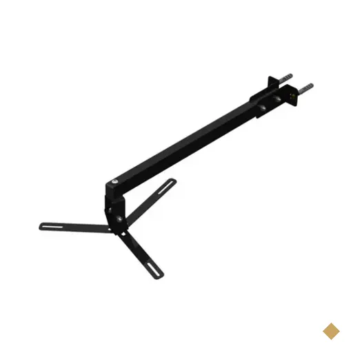 Suporte Projetor Datashow Mini LED Parede Braço 50 Cm - Preto