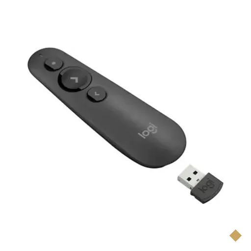 Apresentador Multimídia Laser Pointer Logitech R500s, Receptor Sem Fio E…