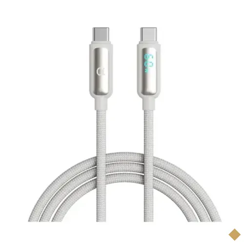 Cabo Turbo 60w Usb-c 2m Para Iphone 15, 16, 17 E Samsung Branco