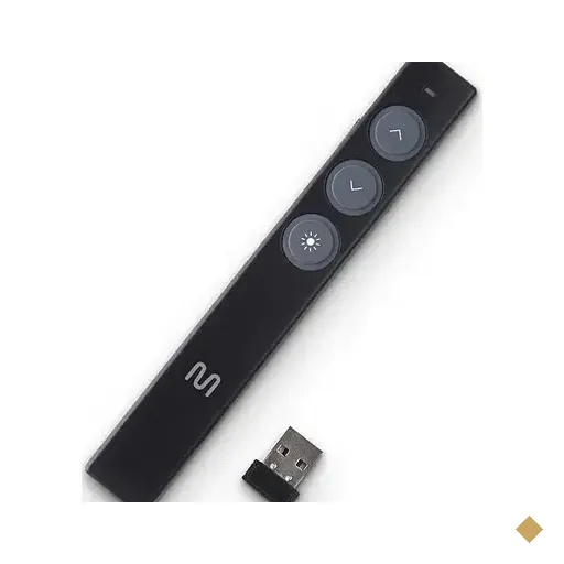 Apresentador De Slides Sem Fio C/ Laser Ac285 Multilaser Preto