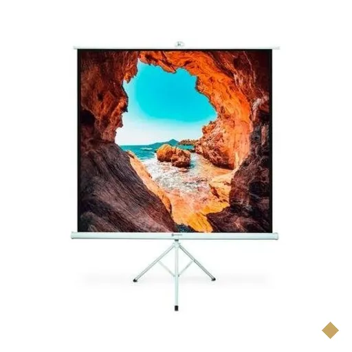 Tela de Projeção Goldentec, com Tripé, 71", 180x180cm - 50996