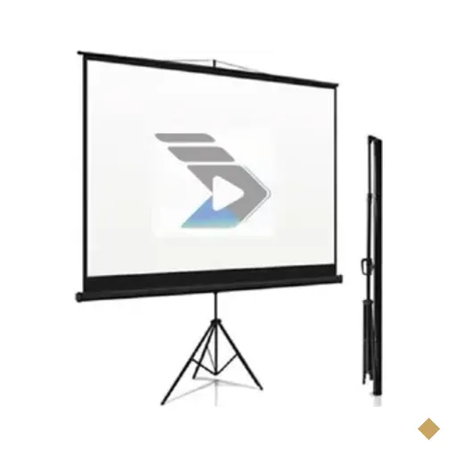 Tela De Projeção Grm Tecnologia, 70 Polegadas 1:1 + Tripé 1,80m X 1,80m