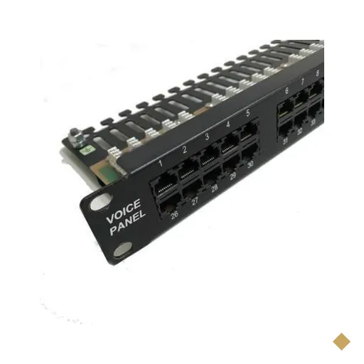 Voice Panel 50 Portas Telefonia RJ45/11 C/guia E Aterramento