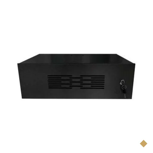 Mini Rack 19 Polegadas, 03u X, 350mm, Porta Ventilada, Preto, 5607