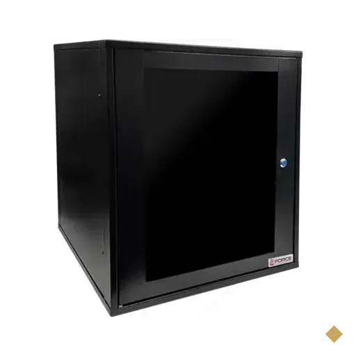 Mini Rack De Parede 19" Gforce, 12u X 570mm, Visor De Acrílico, Preto - 342