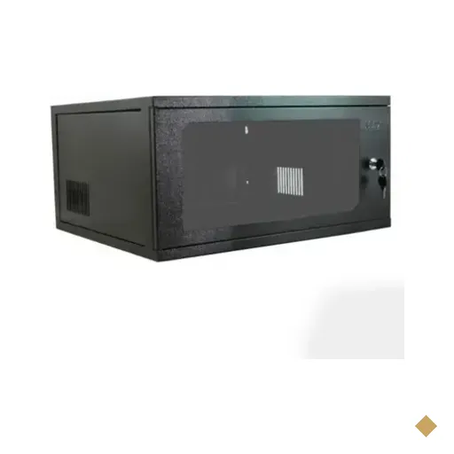 Rack De Parede Max Eletron Padrão 19" 5u 470mm, Visor De Acrílico - Preto