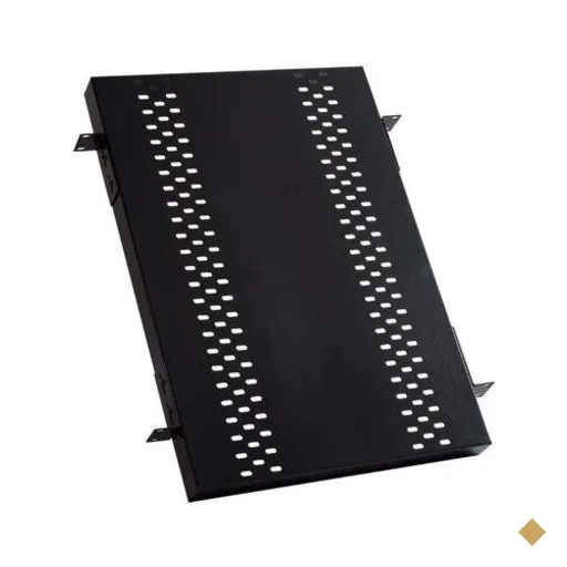 Bandeja Para Rack 19 - 1ux 600mm 4 Pontos - Ventilada - Preta
