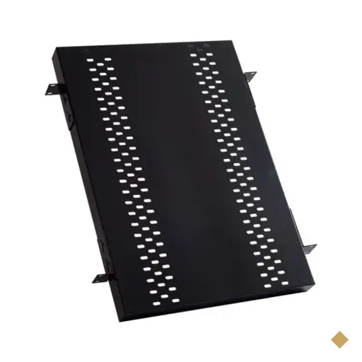 Bandeja Para Rack 19 1ux 700mm, 4 Pontos, Ventilada, Preta