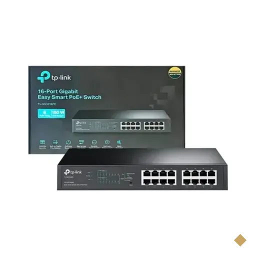 Switch Tp-Link 16 Portas, 10/100/1000, Montável Em Rack - TL