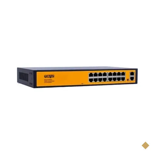 Switch Poe 10/100/1000 Haiz, 16 Portas Gigabit + 02 Portas Uplink Gigabit - Hz