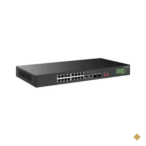 Switch Intelbras S1118f-pa, 16p Fast Ethernet Poe, 4p Uplink Gigabit - 4760128