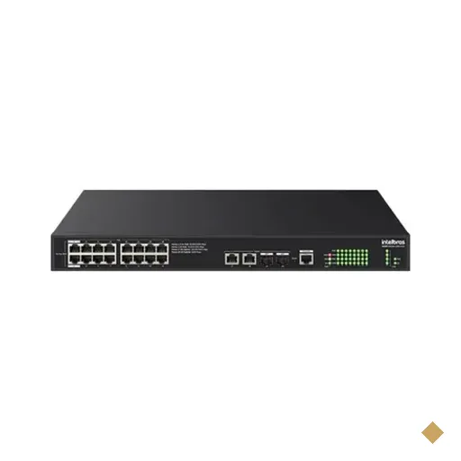 Switch Intelbras Smart 20p Gigabit Sendo 16 Poe+ E 2 Poe++ E 2 Portas Sfp…