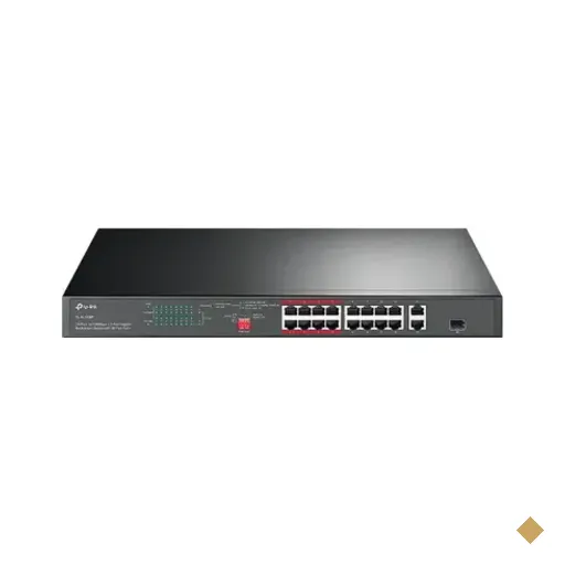 Hub Switch Tp-link Tl-sl1218p 16 Portas Poe+ 10/100mbps / 2 Portas Gigabit…