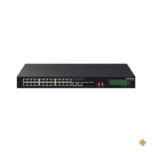 Switch Intelbras 24 Portas Gigabit Poe 246w Mais 2 Portas Gigabit E 2 Portas…