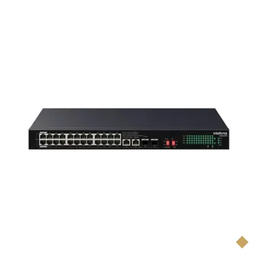 Switch Intelbras 24 Portas Fast + 2 Gigabit + 2 Sfp Hi-poe S1126f-hpa - 4760129