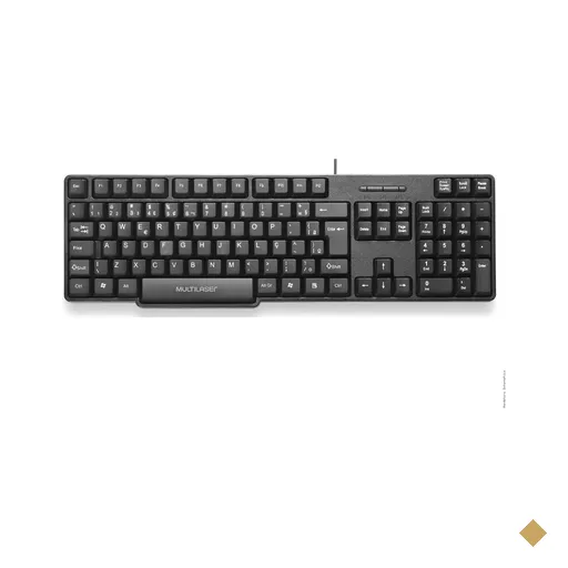 Teclado Multilaser Básico Slim USB Preto
