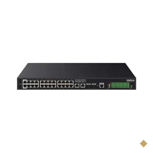 Switch Intelbras Smart 24 Portas Gigabit Poe E 2 Portas Uplink Mais 2 Sfp…