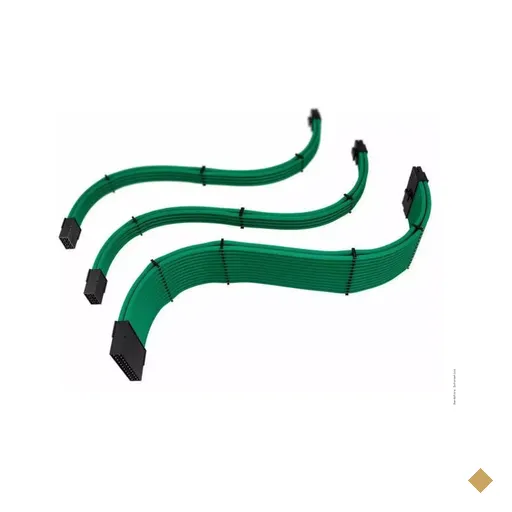 Rise Mode Kit com 3 Cabos Sleeved Full Green